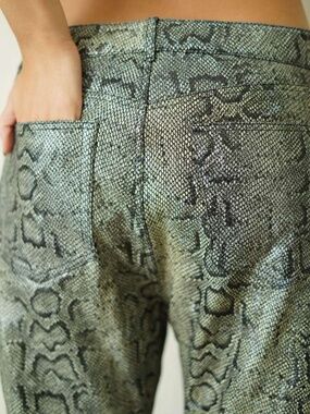 Reformation Women's Gold and Green Trousers